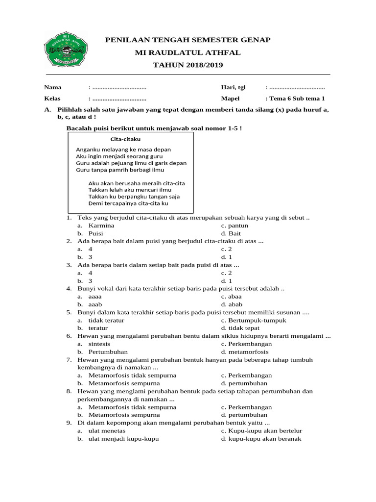 5 Rahasia Nilai Maksimal Belajar Soal Tema 6 Sub Tema 1 Kelas 3 yang Jarang Diketahui 5 Rahasia Nilai Maksimal Belajar Soal Tema 6 Sub Tema 1 Kelas 3 yang Jarang Diketahui