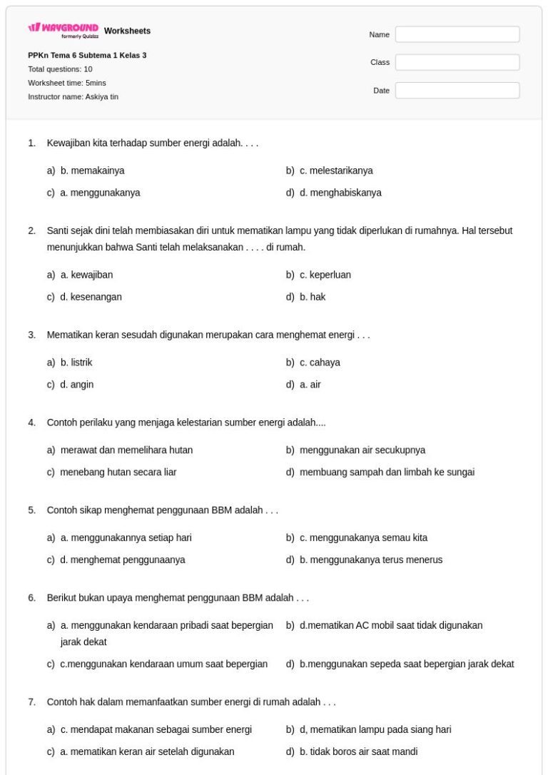 5 Rahasia Nilai Sempurna dengan Latihan Soal Tema 6 Subtema 1 Kelas 3 Sebelum Ujian Tiba 5 Rahasia Nilai Sempurna dengan Latihan Soal Tema 6 Subtema 1 Kelas 3 Sebelum Ujian Tiba