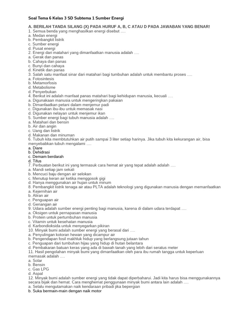5 Rahasia Sukses Mengerjakan Soal Tema 6 Kelas 3 Sub Tema 1 Agar Nilai Ujian Maksimal 5 Rahasia Sukses Mengerjakan Soal Tema 6 Kelas 3 Sub Tema 1 Agar Nilai Ujian Maksimal