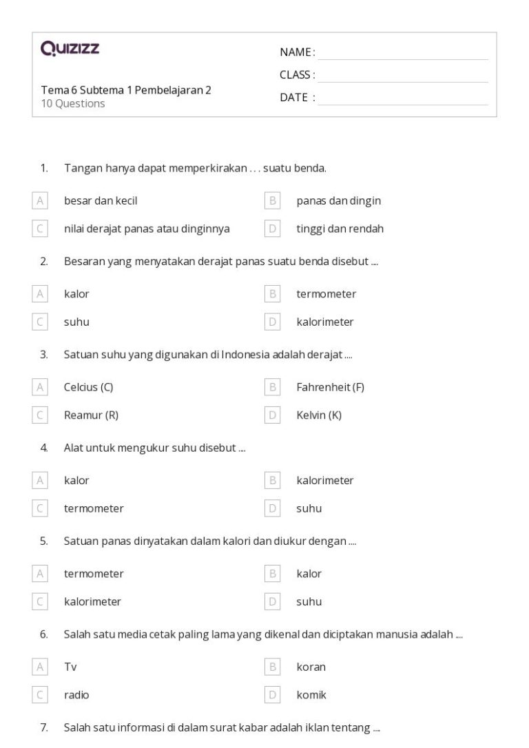 7 Rahasia Mengerjakan Soal Tema 6 Kelas 5 Subtema 1 Agar Nilai Ujian Kamu Melambung Tinggi