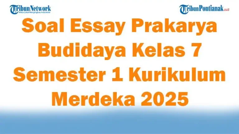 5 Contoh Soal Essay Prakarya Kelas 7 Semester 1 Teks Prosedur Terbaru 2026 5 Contoh Soal Essay Prakarya Kelas 7 Semester 1 Teks Prosedur Terbaru 2026