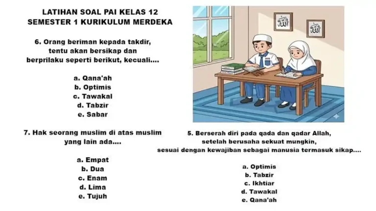 5 Soal Agama Kelas 12 Semester 1 Beserta Jawaban yang Wajib Dikuasai Sebelum Ujian 5 Soal Agama Kelas 12 Semester 1 Beserta Jawaban yang Wajib Dikuasai Sebelum Ujian