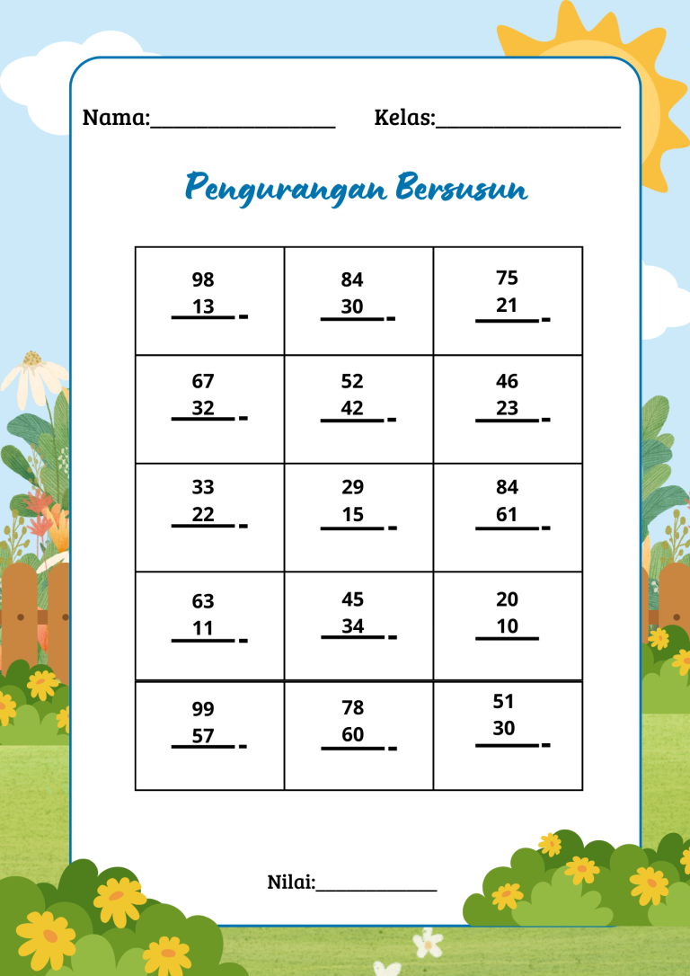 Jangan Sampai Ketinggalan Soal Matematika Kelas 1 SD Semester 2 PDF
