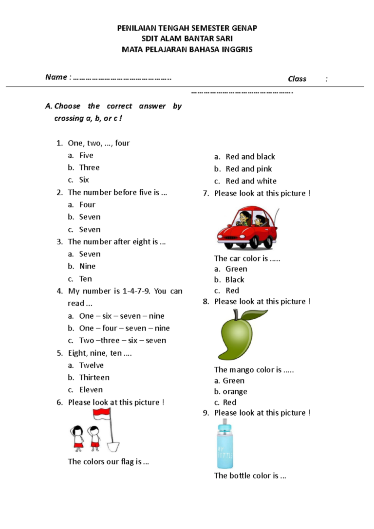 Terbukti! 7 Soal Bahasa Inggris Kelas 3 SD Semester 1 PDF Gratis dari Bimbel Brilian Terbukti! 7 Soal Bahasa Inggris Kelas 3 SD Semester 1 PDF Gratis dari Bimbel Brilian