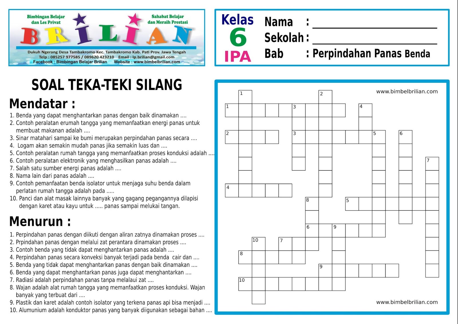 Teka Teki Silang Sejarah Dan Jawabannya Dalchaebi