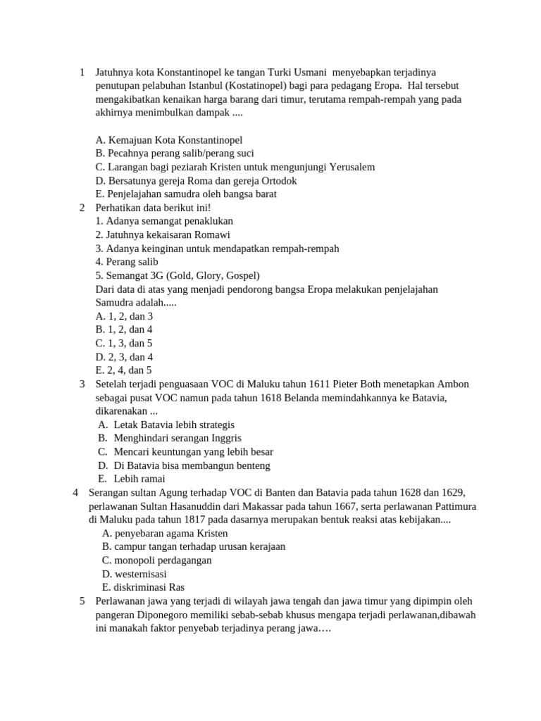 Soal Sejarah Kelas XI Indah PDF Soal Sejarah Kelas XI Indah PDF