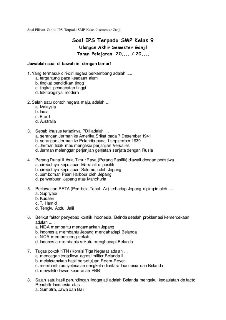 Soal Bahasa Madura Kelas 7 Semester 1 Soal Bahasa Madura Kelas 7 Semester 1