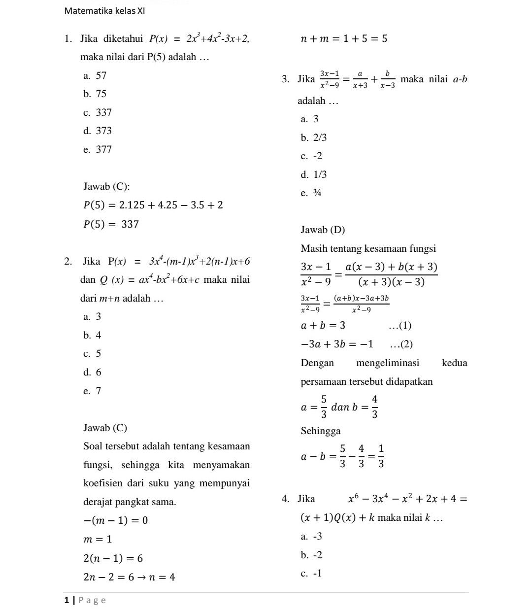 10 Contoh Soal Matematika Kelas 11 Semester 1 Beserta Jawaban yang Sering Muncul di Ujian, Wajib Tahu Sebelum Terlambat 10 Contoh Soal Matematika Kelas 11 Semester 1 Beserta Jawaban yang Sering Muncul di Ujian, Wajib Tahu Sebelum Terlambat