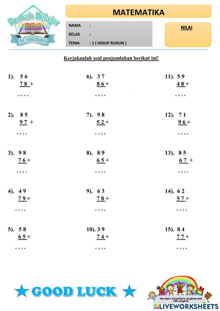 7 Contoh Soal Matematika Kelas 2 SD Semester 1 Beserta Gambar yang Wajib Dikuasai Sebelum Ujian