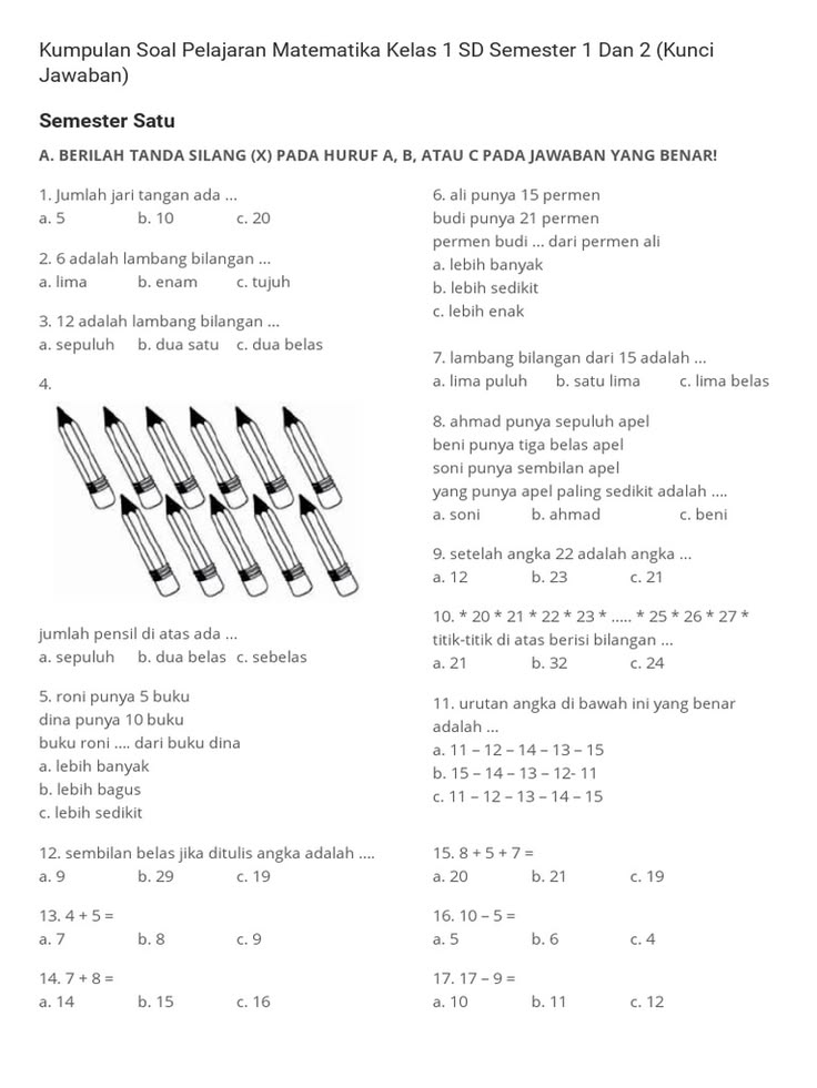Contoh Soal Matematika Kelas 12 Semester 1 Jurusan Agama: 3 Modul Bimbel Brilian yang Jarang Diketahui