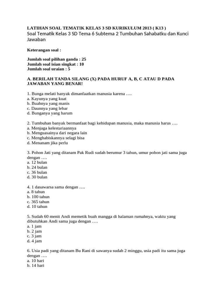 Rahasia Menguasai latihan soal tematik kelas 3 sd kurikulum 2013 3 Langkah Agar Lulus