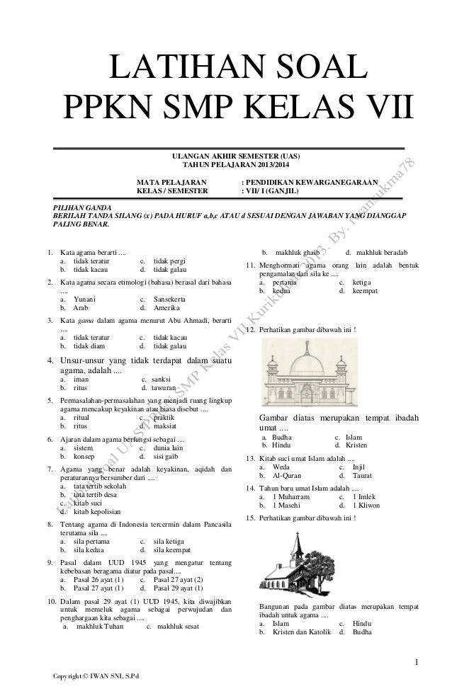 Terungkap Contoh Soal Essay PKN Kelas 7 Semester 2 Salah, Simak Kunci Jawaban IPS