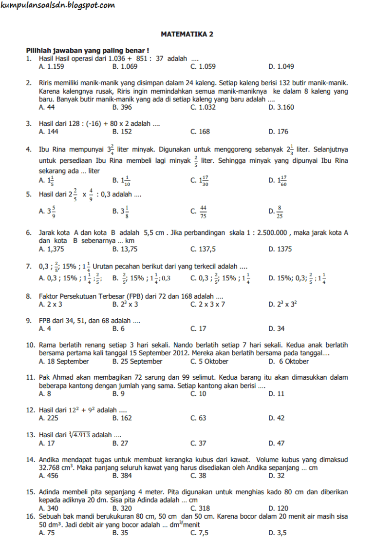 contoh soal matematika kelas 10 smk semester 1 kurikulum 2013 contoh soal matematika kelas 10 smk semester 1 kurikulum 2013