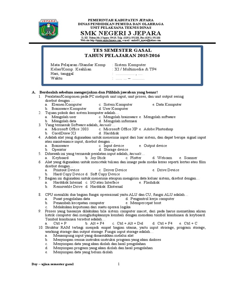 7 Contoh Soal Essay Sistem Komputer Kelas 11 Semester 2 yang Bikin Nilai Naik Seketika 7 Contoh Soal Essay Sistem Komputer Kelas 11 Semester 2 yang Bikin Nilai Naik Seketika
