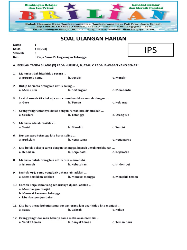 7 Rahasia Contoh Soal Evaluasi IPS Kelas 2 SD Semester 2 Wajib Diketahui Sebelum Ujian!