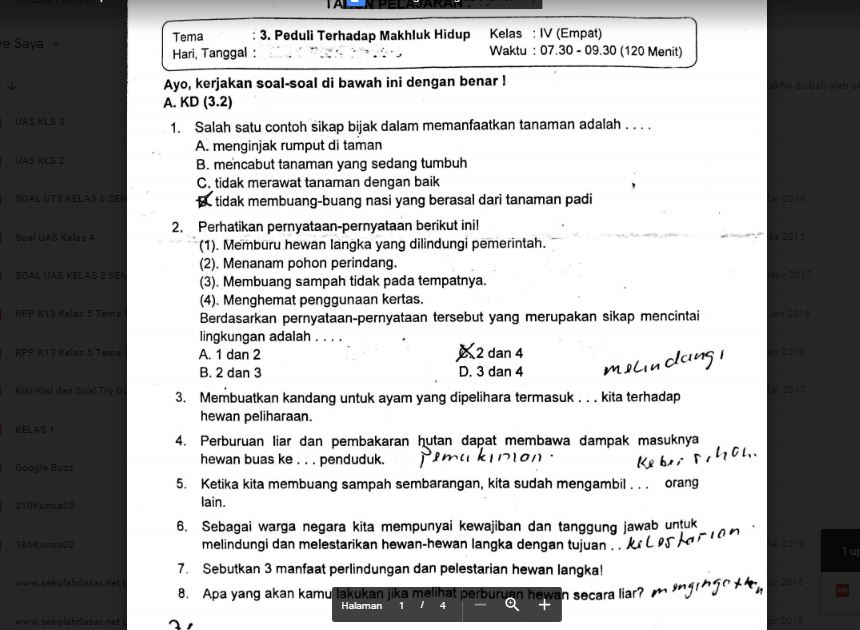 Terbukti! Ikuti Liga 1 Sambil Download Soal Tema 3 Kelas 4 Peduli Terhadap Makhluk Hidup Terbukti! Ikuti Liga 1 Sambil Download Soal Tema 3 Kelas 4 Peduli Terhadap Makhluk Hidup