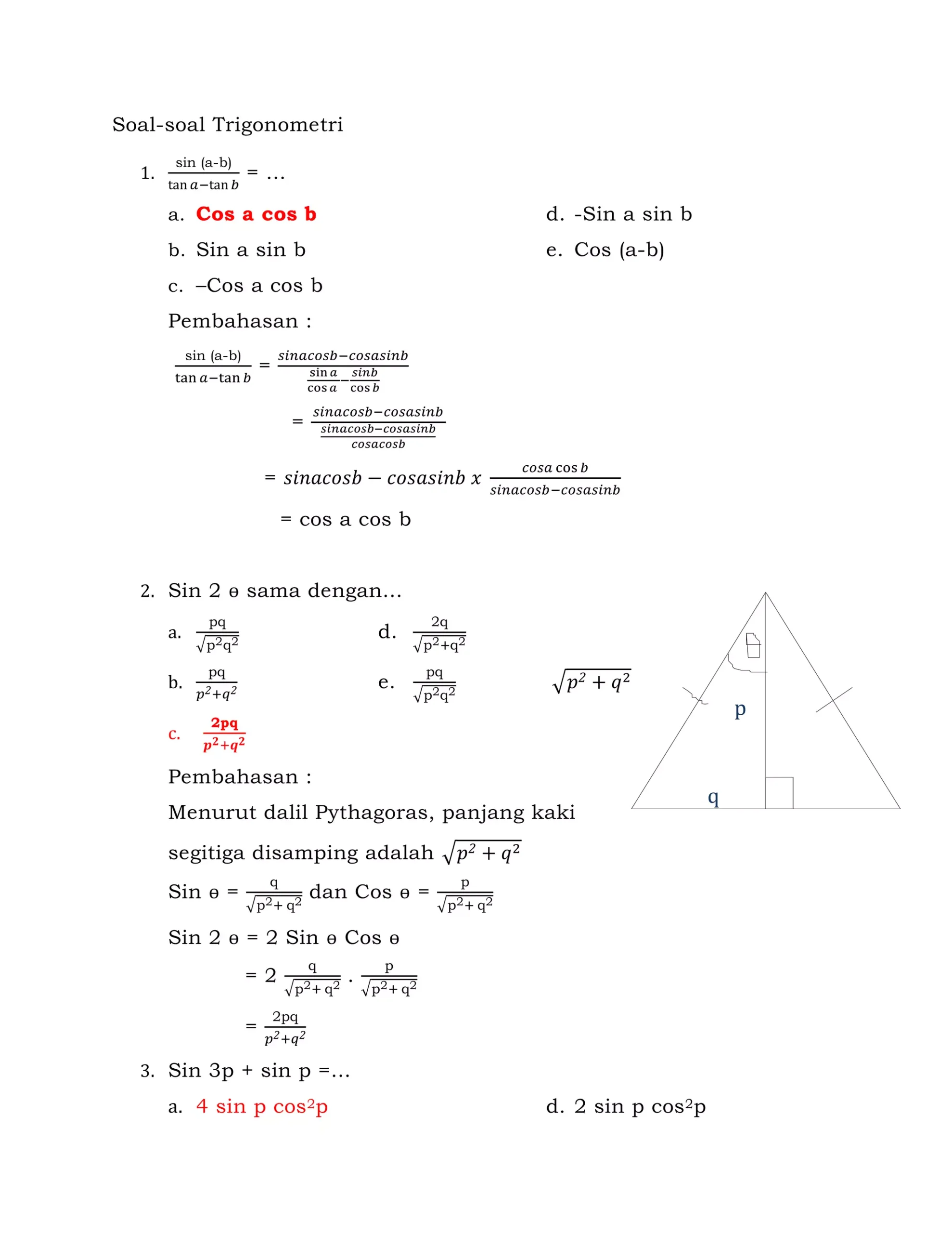 Rahasia Skor Tinggi Lewat Latihan Soal Trigonometri Kelas 11 Semester 1 Terbukti Ampuh Rahasia Skor Tinggi Lewat Latihan Soal Trigonometri Kelas 11 Semester 1 Terbukti Ampuh