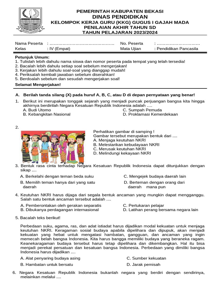 Wajib Tahu Jawaban soal pkn kelas 4 tema 7 sub 2 Agar Tidak Salah Belajar