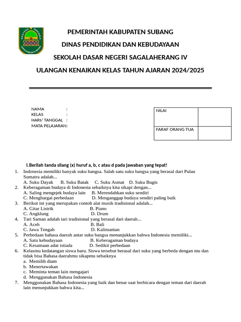 Wajib Tahu Kumpulan Soal PKN Kelas 4 Tema 2 Subtema 2 Terbaru Agar Nilai Maksimal Wajib Tahu Kumpulan Soal PKN Kelas 4 Tema 2 Subtema 2 Terbaru Agar Nilai Maksimal